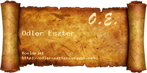 Odler Eszter névjegykártya